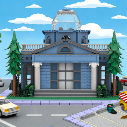 art museum building kit | the simpsons | lego compatible moc - 1