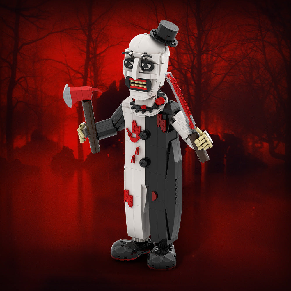 art the clown full-body moc building set | compatible with lego bricks - 1