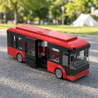 Articulated City Transit Bus MOC Vehicle Building Kit - 1
