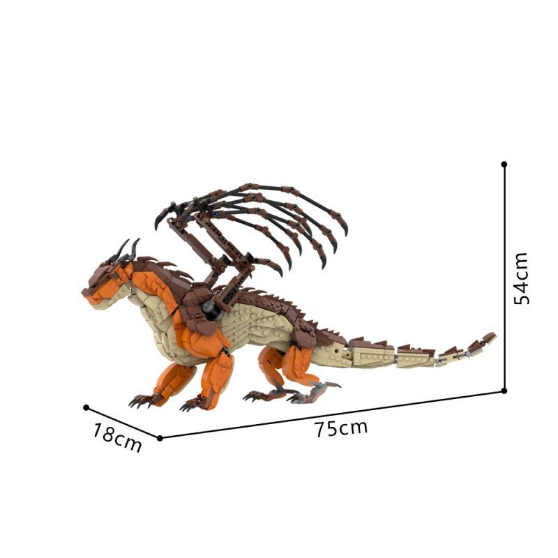 Articulated Mud Dragon MOC Building Kit | LEGO-Compatible MOC - 5