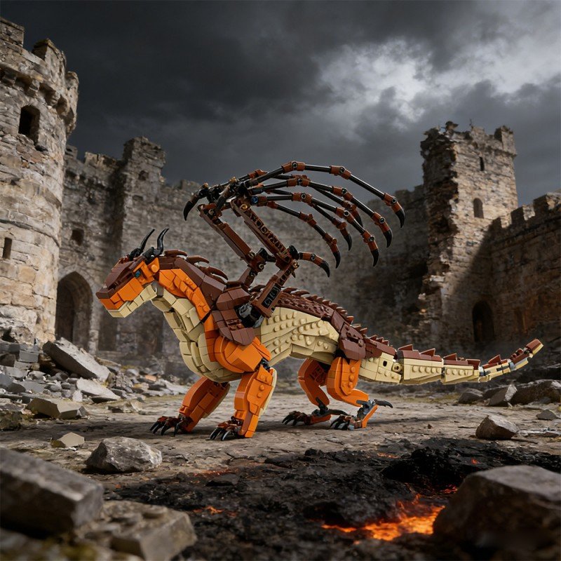 Articulated Mud Dragon MOC Building Kit | LEGO-Compatible MOC - 6