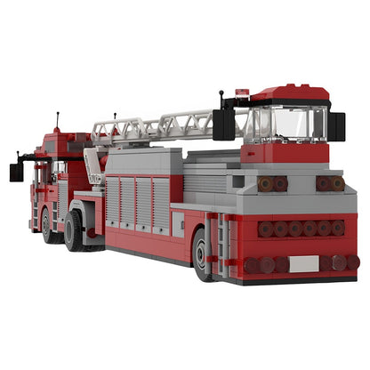 Articulated Tiller Ladder Fire Engine MOC Building Kit - 2