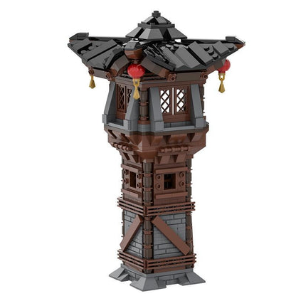 Asian Watchtower MOC Building Kit | Historic Fortress Architecture Model - 3