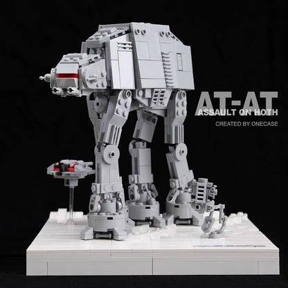 Assault Walker MOC Building Kit | Snow Battlefield Mecha Vehicle Model - 2