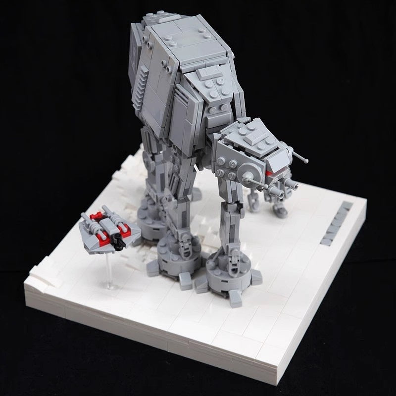 Assault Walker MOC Building Kit | Snow Battlefield Mecha Vehicle Model - 4