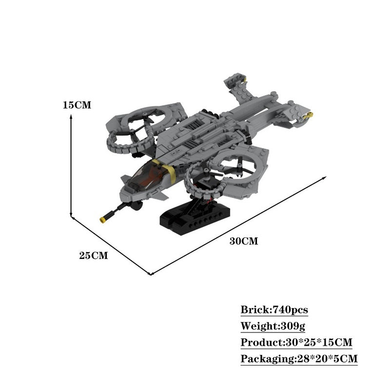 AT-101 Futuristic Helicopter MOC Building Kit | Sci-Fi Aircraft Model - 4
