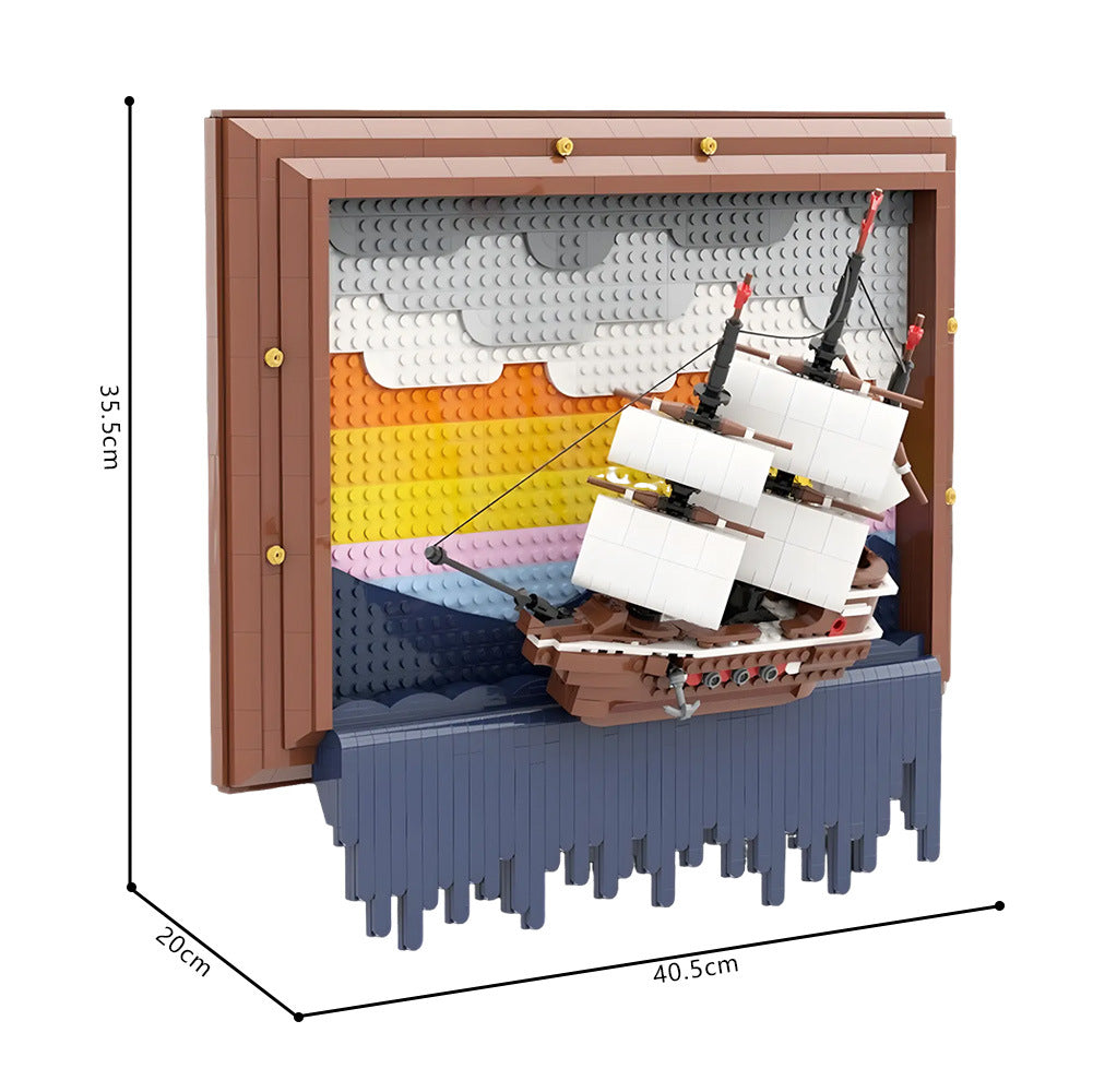 At World's Edge Paintings Building Kit | LEGO-Compatible MOC - 5