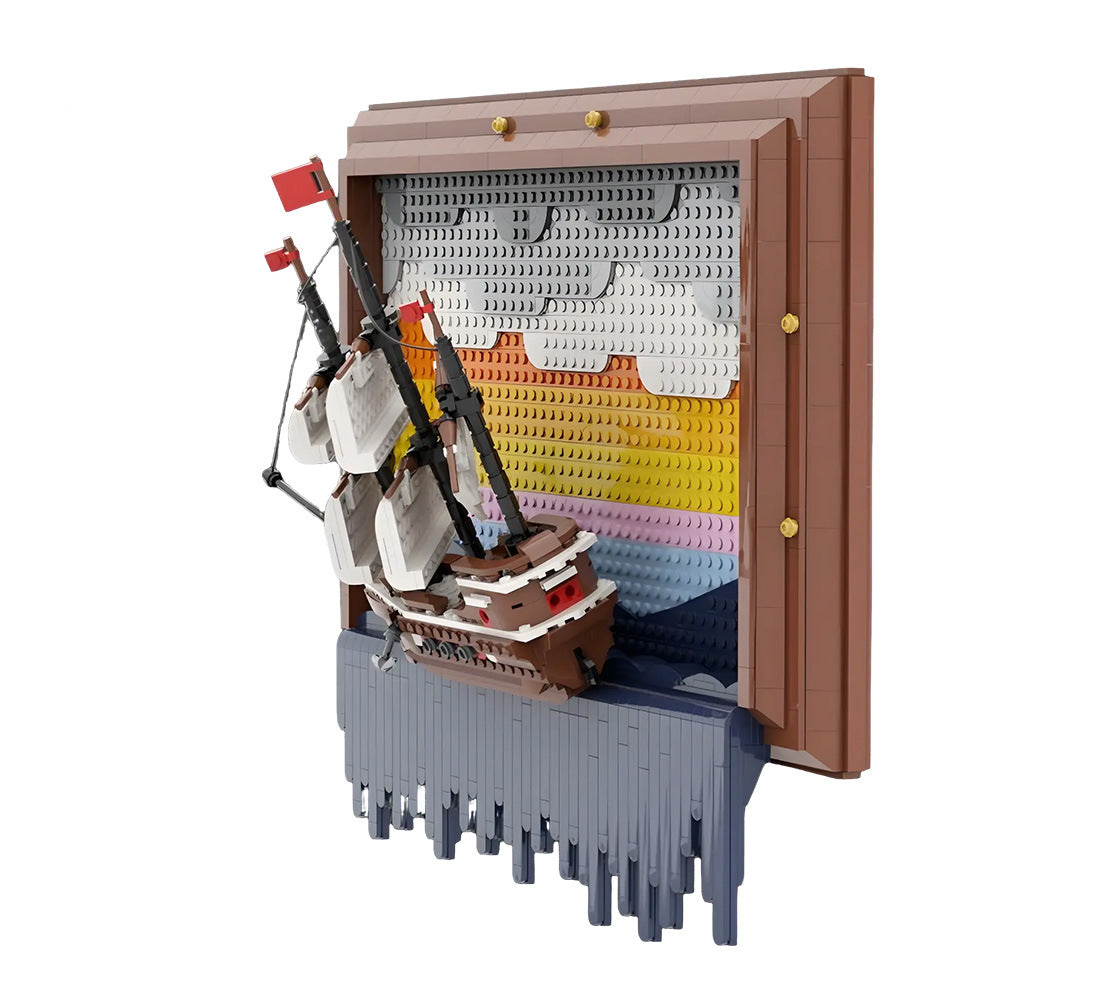 At World's Edge Paintings Building Kit | LEGO-Compatible MOC - 6