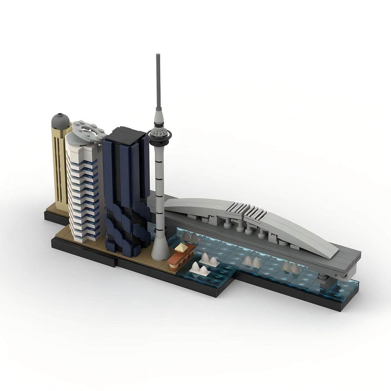 Auckland Skyline Building Kit | New Zealand Landmarks LEGO-Compatible MOC - 1