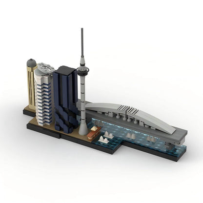Auckland Skyline Building Kit | New Zealand Landmarks LEGO-Compatible MOC - 1