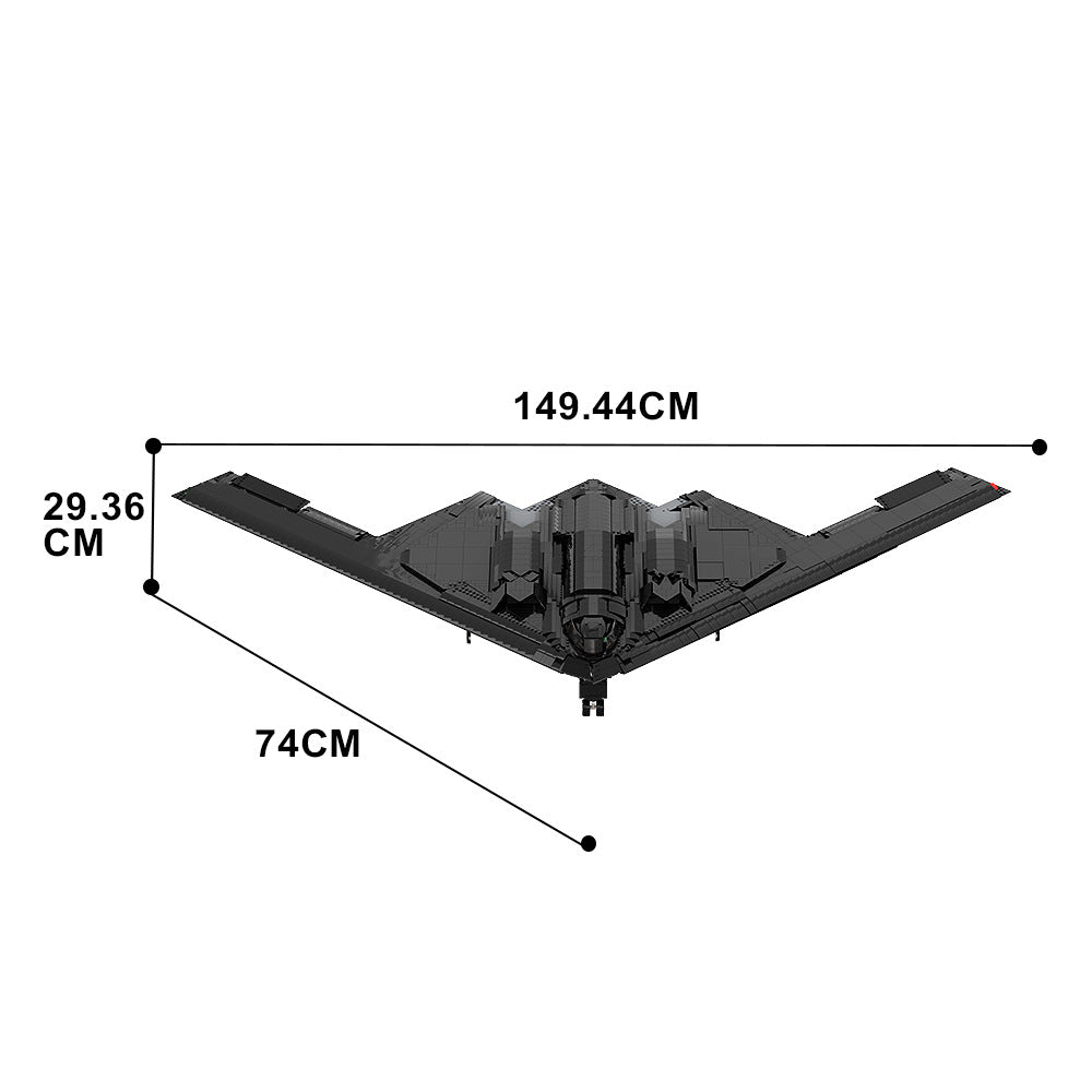 b-21 stealth bomber building set | lego compatible - 4