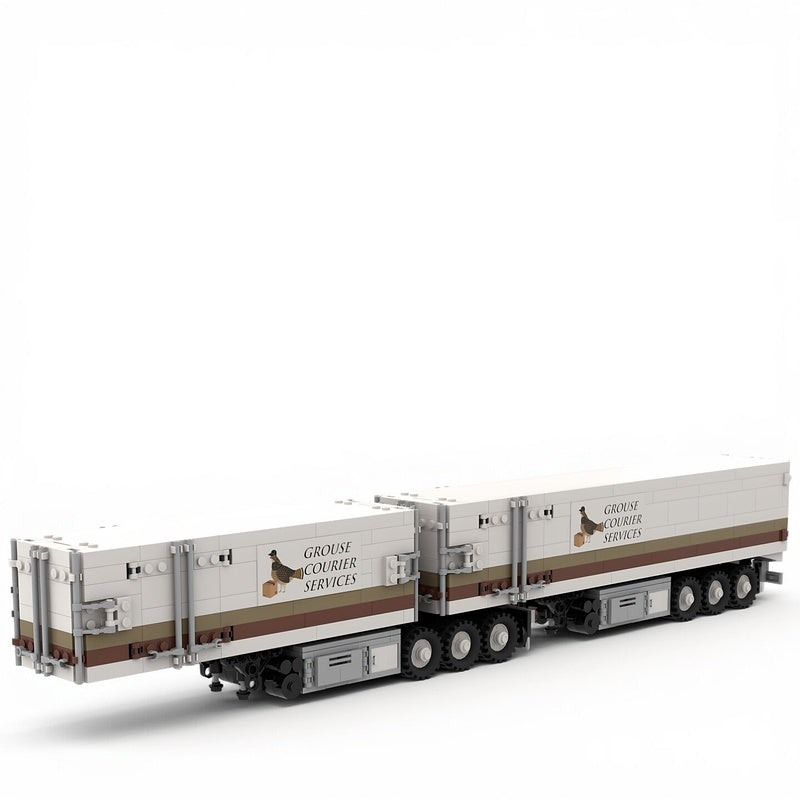B-Double Dryvan Cargo Trailers MOC Building Kit - 2