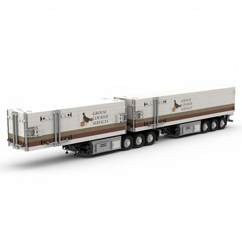 B-Double Dryvan Cargo Trailers MOC Building Kit - 3