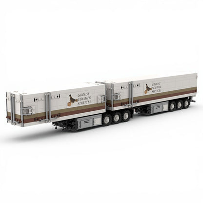 B-Double Dryvan Cargo Trailers MOC Building Kit - 3
