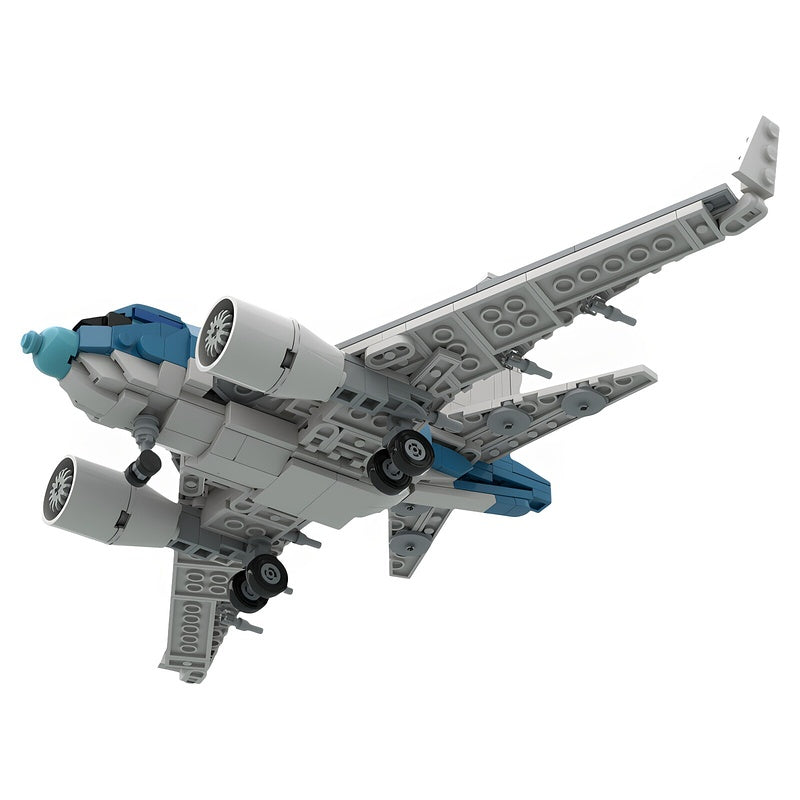 B7 Baby Twin-Jet Passenger Aircraft 1:100 MOC Building Kit - 3