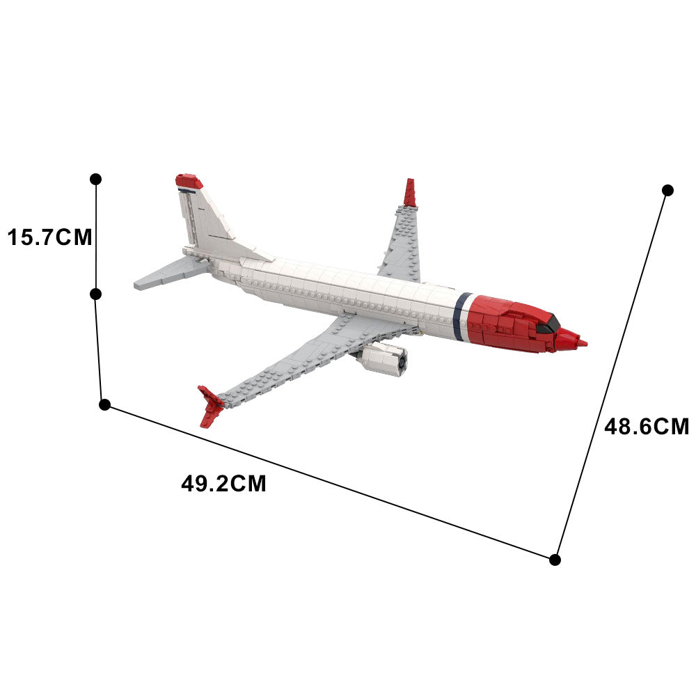 B737-800 Commercial Airliner Building Kit | Iconic Red Nose Edition 4