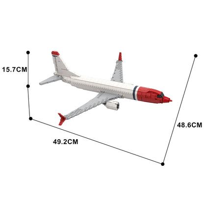 B737-800 Commercial Airliner Building Kit | Iconic Red Nose Edition 4