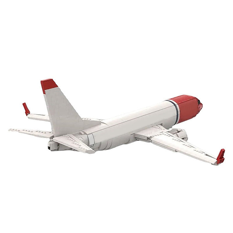 B737-800 Commercial Airliner MOC Building Kit | Red Nose Jet Model - 8