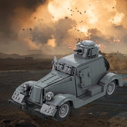BA-20 Armored Car MOC Building Kit | WWII Recon Vehicle Model - 3
