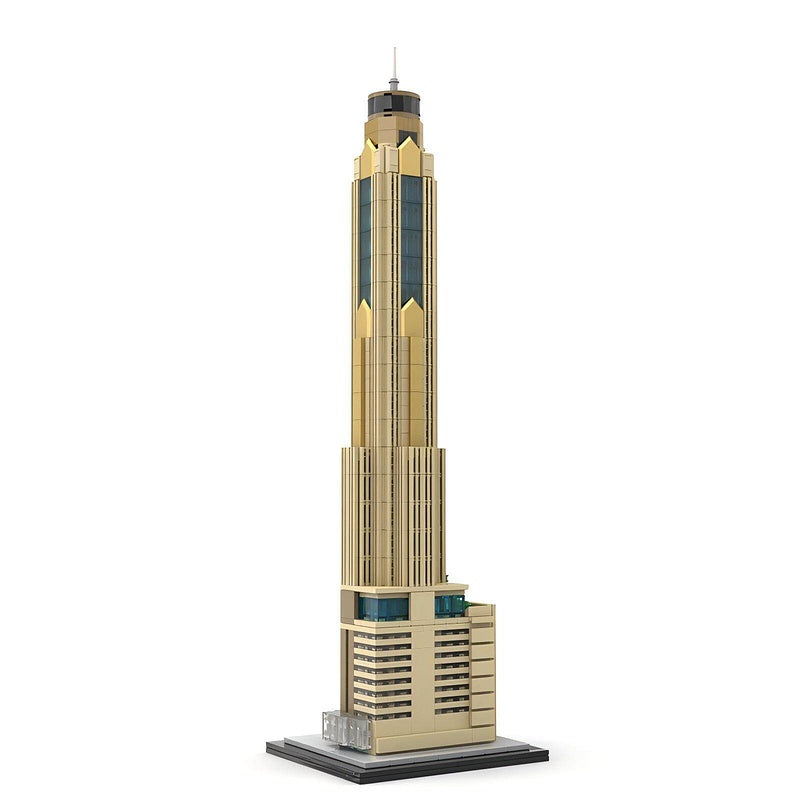 Baiyoke Tower II Bangkok Skyscraper Building Kit | 1:800 Scale LEGO-Compatible MOC - 1