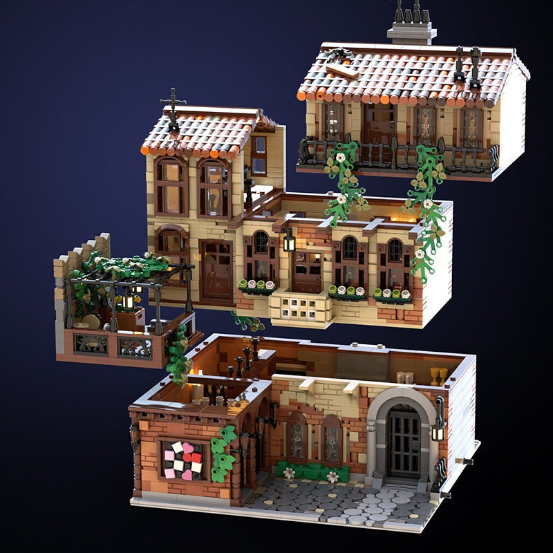 Balcony Of Juliet MOC Building Kit | Romantic Historic House Model - 4
