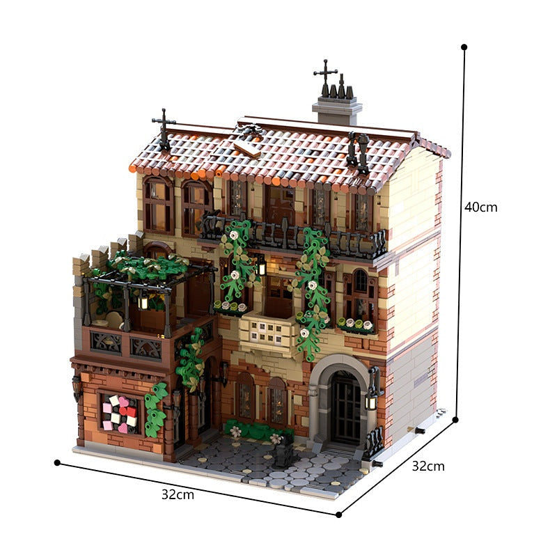 Balcony Of Juliet MOC Building Kit | Romantic Historic House Model - 5