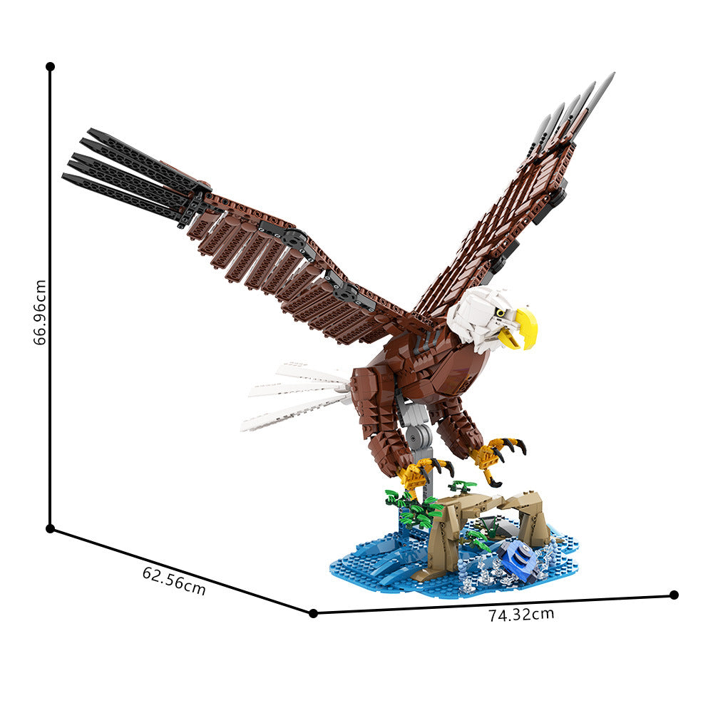 bald eagle building set | compatible with lego - 1