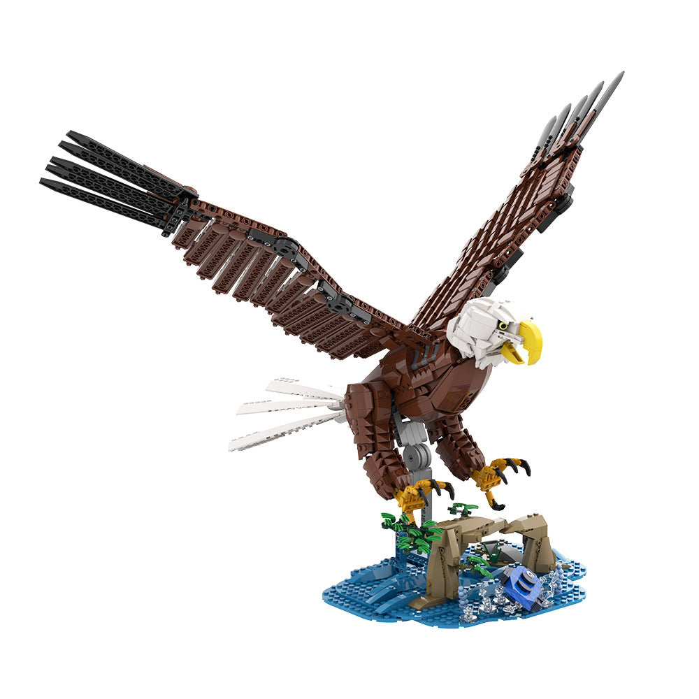 bald eagle building set | compatible with lego - 2