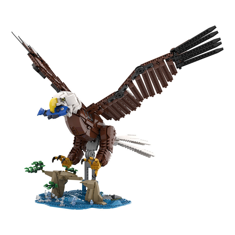 bald eagle building set | compatible with lego - 3