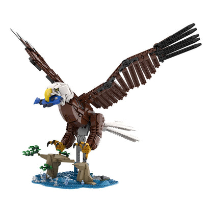 bald eagle building set | compatible with lego - 3