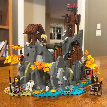 Bandit Mountain Stronghold MOC Fantasy Architecture Building Kit - 3