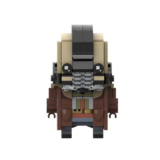bane trench coat brickheadz building set | lego-compatible dc moc - 1