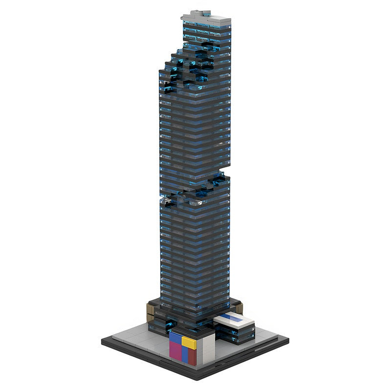 Bangkok MahaNakhon Pixelated Skyscraper MOC Building Kit - 2