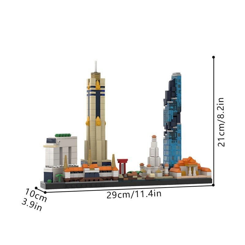 Bangkok Skyline MOC Building Kit | Asian City Architecture Display Model - 4