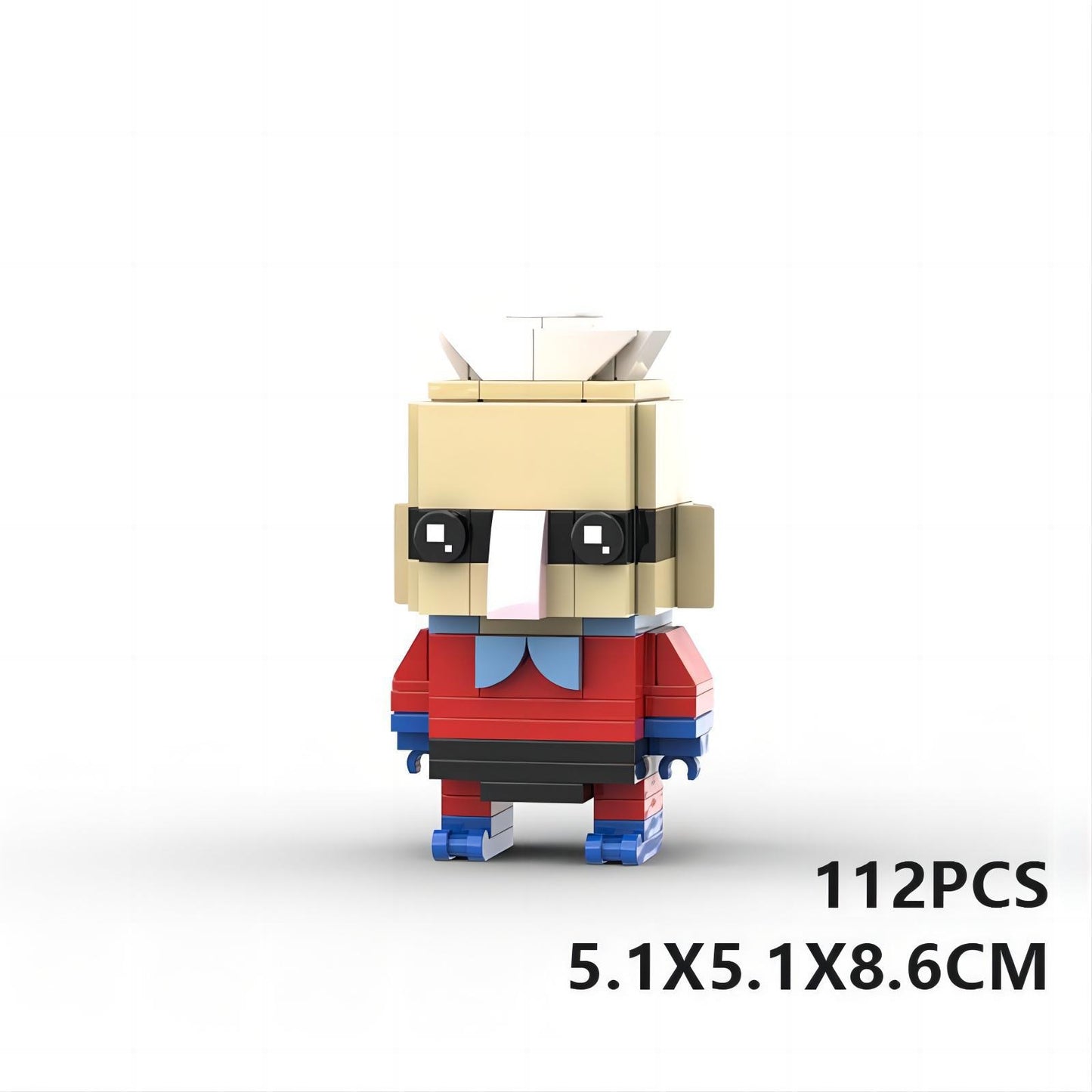 barnacle boy brickheadz building set | spongebob | lego-compatible - 2