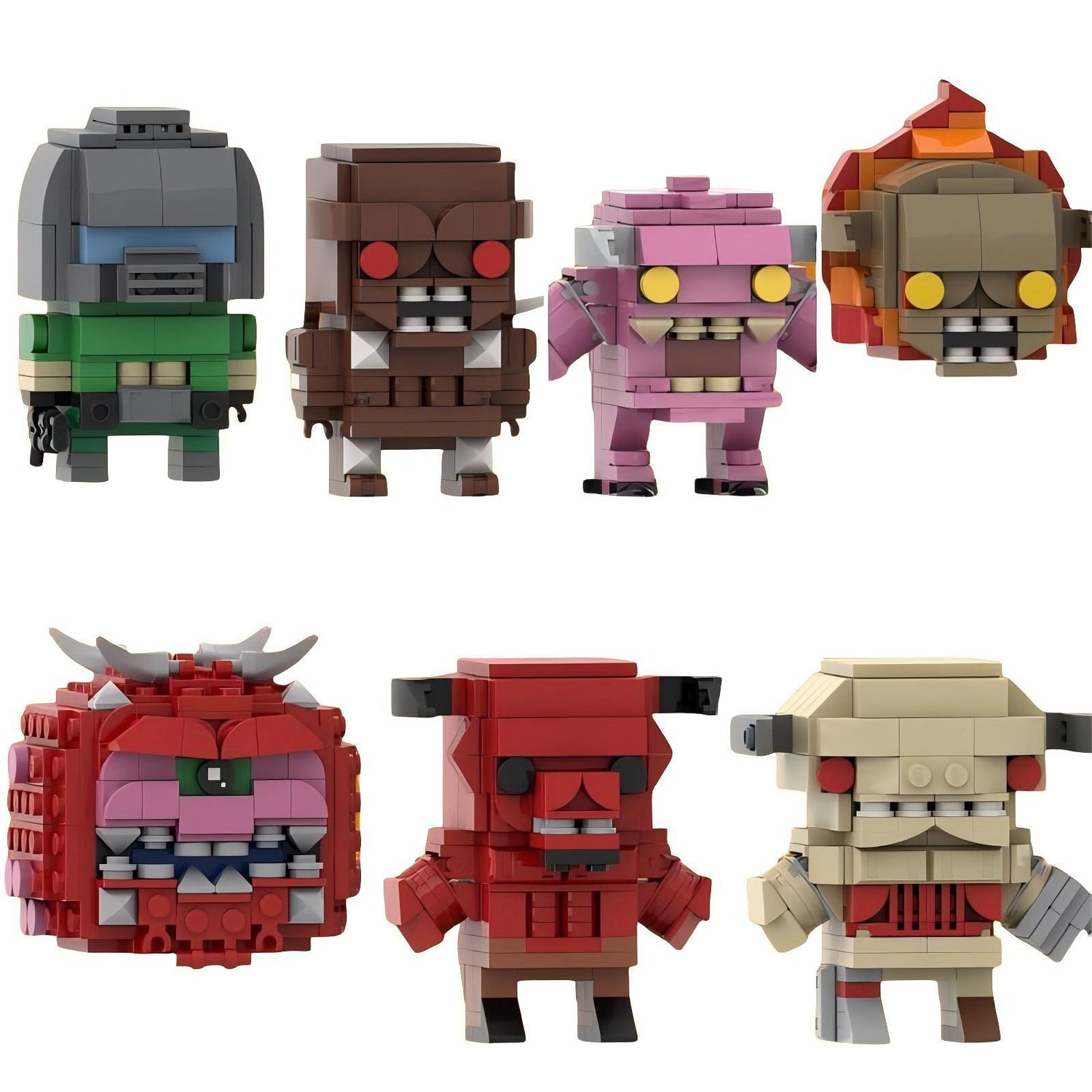 baron of hell brickheadz building kit | doom | moc-190322 - 1