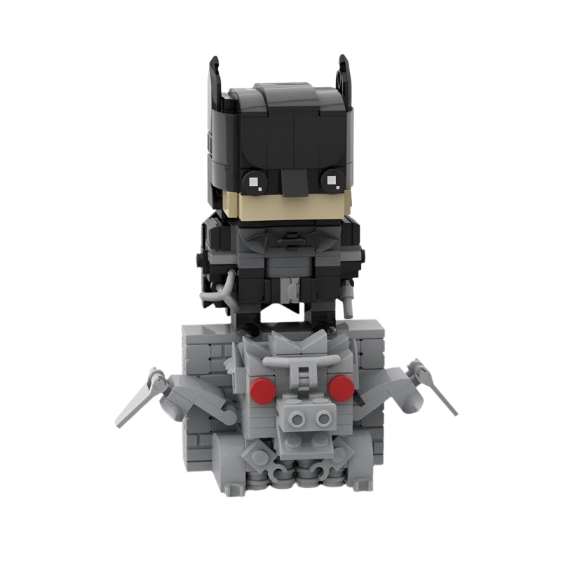 batman brickheadz + base moc building set | marvel - 1
