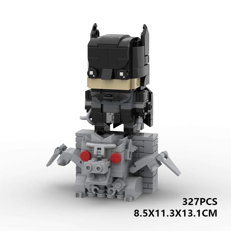 batman brickheadz + base moc building set | marvel - 5