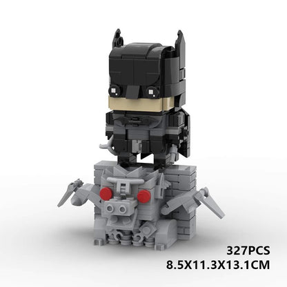 batman brickheadz + base moc building set | marvel - 5