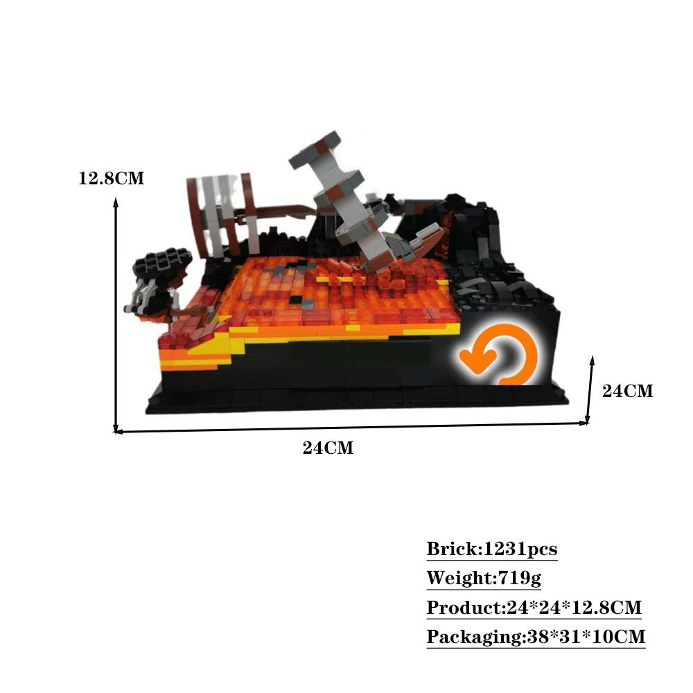 battle of the heroes kinetic diorama building set | star wars | moc-114373 - 2