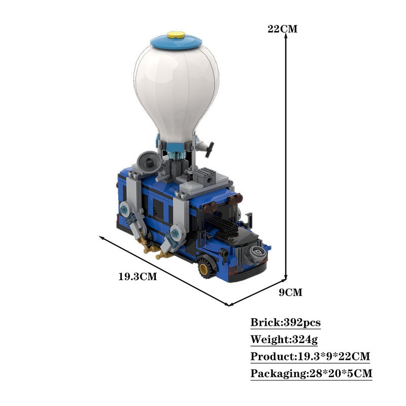 Battle Royale Flying Blue Bus Building Kit | LEGO-Compatible MOC - 4