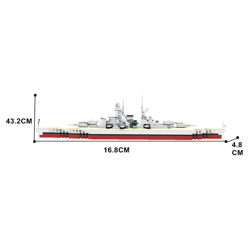 battleship bismarck building set | moc-129601 - 2