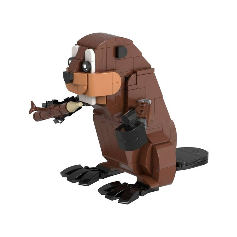 Beaver MOC Building Kit | Wildlife Animal Model River Creature Display Set - 2
