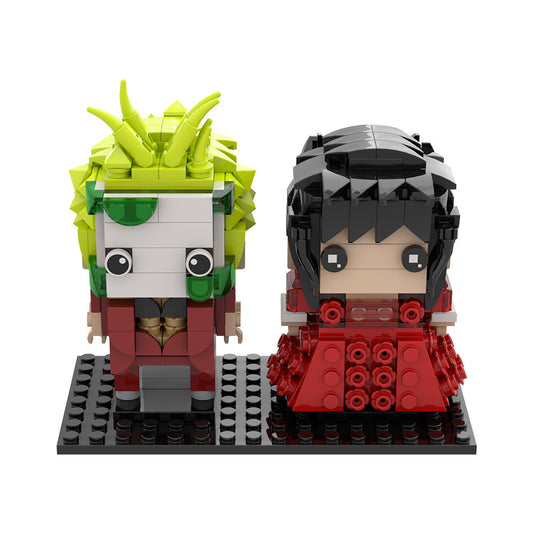 beetlejuice and lydia deetz wedding brickheadz building set | lego compatible - 5