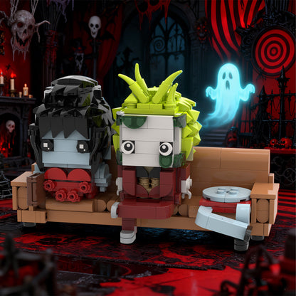 beetlejuice neitherworld waiting room scene building kit | lego compatible moc - 1