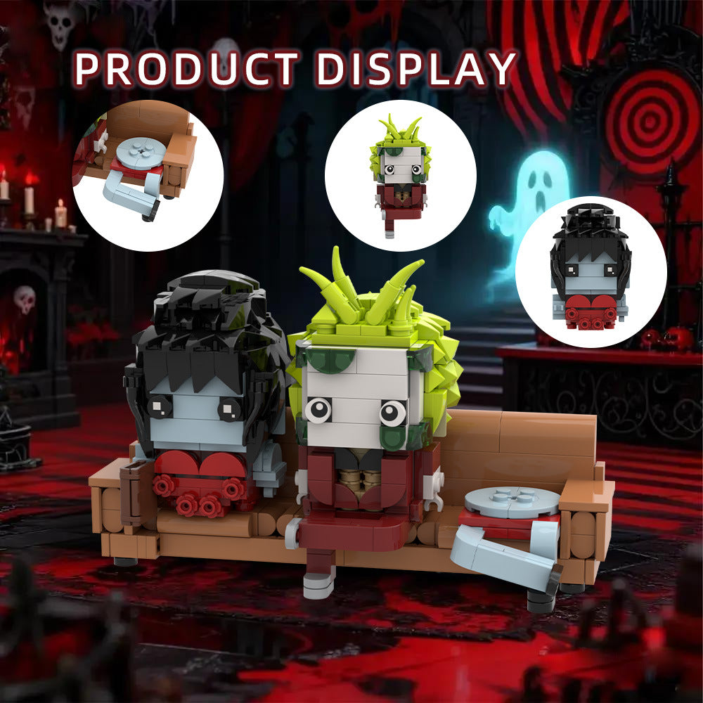 beetlejuice neitherworld waiting room scene building kit | lego compatible moc - 2