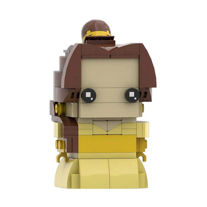 belle brickheadz moc building set | beauty and the beast | lego compatible - 1