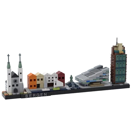 Bergen Skyline Building Kit | LEGO-Compatible MOC - 1
