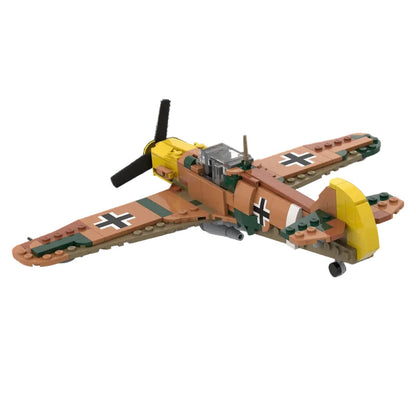 Bf 109 E-7 Trop Fighter Plane Building Kit | LEGO-Compatible MOC - 2