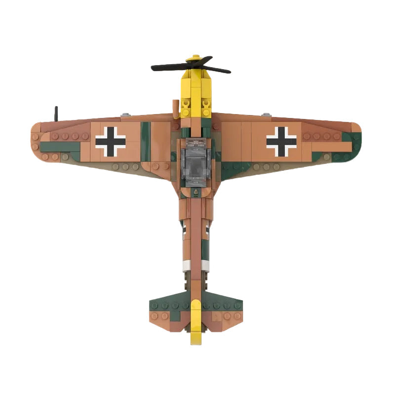 Bf 109 E-7 Trop Fighter Plane Building Kit | LEGO-Compatible MOC - 4